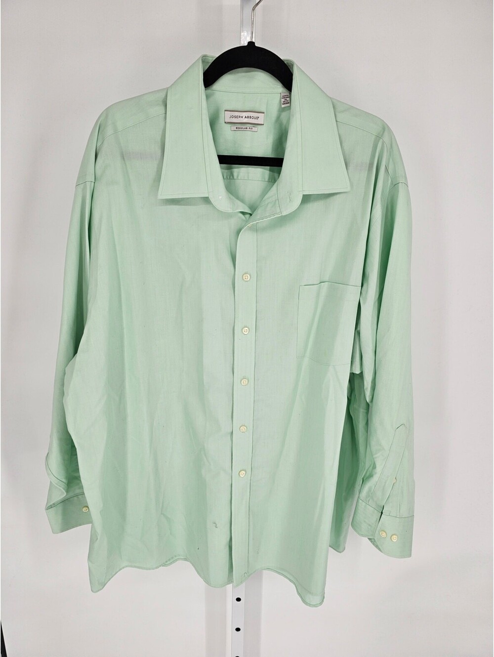 Joseph Abboud Mens Green Plain Long Sleeve Button Down Regular Fit Shirt Size 20